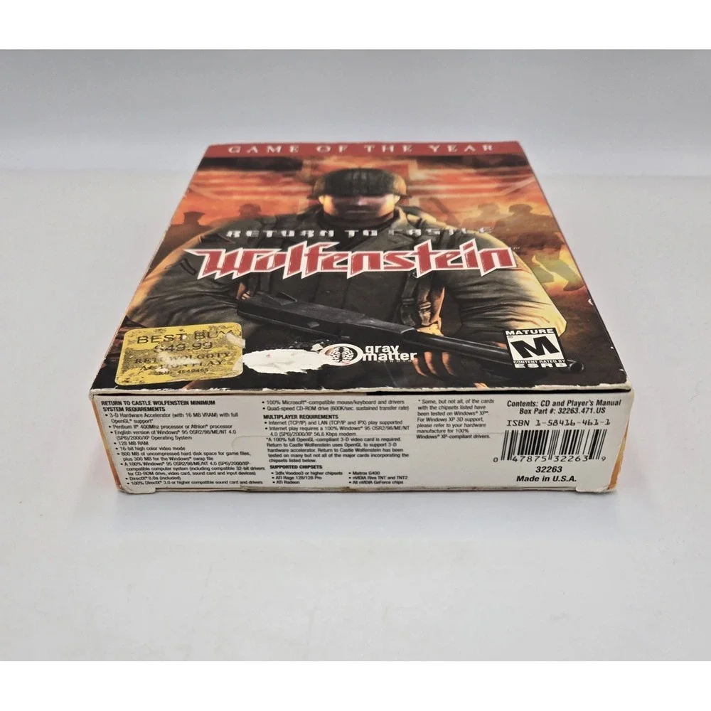Return to Castle Wolfenstein: Game of the Year (PC, 2002) COMPLETE